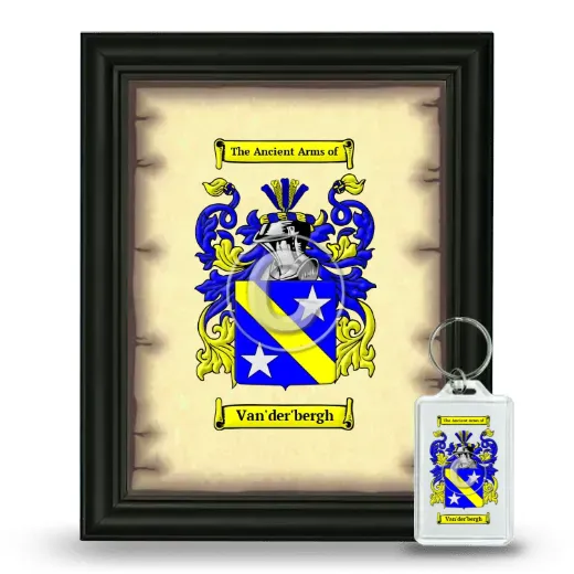 Van'der'bergh Framed Coat of Arms and Keychain - Black