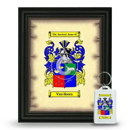 Van'doorn Framed Coat of Arms and Keychain - Black