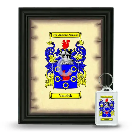 Van'dyk Framed Coat of Arms and Keychain - Black