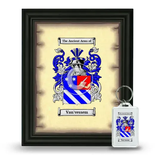 Van'vessem Framed Coat of Arms and Keychain - Black