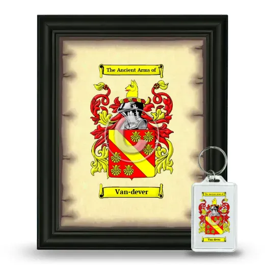 Van-dever Framed Coat of Arms and Keychain - Black