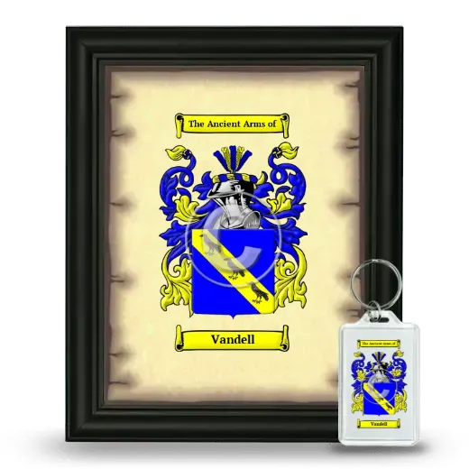 Vandell Framed Coat of Arms and Keychain - Black