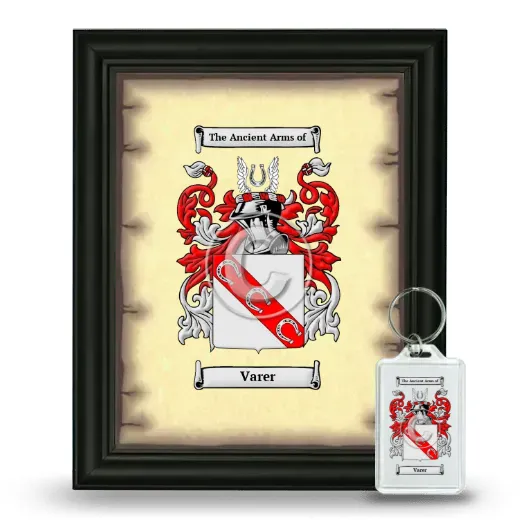 Varer Framed Coat of Arms and Keychain - Black