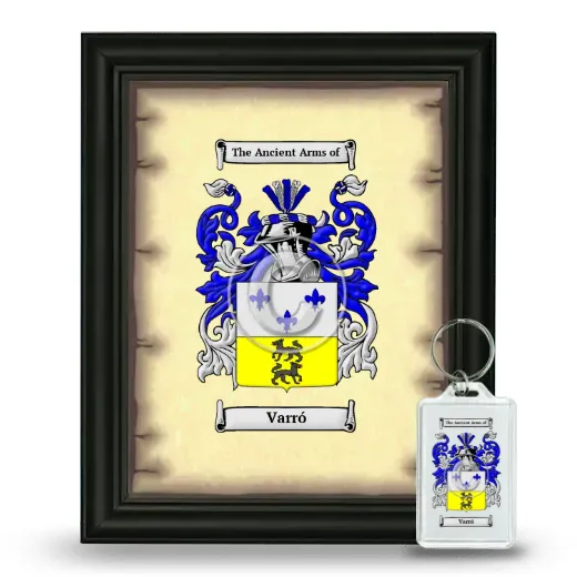 Varró Framed Coat of Arms and Keychain - Black