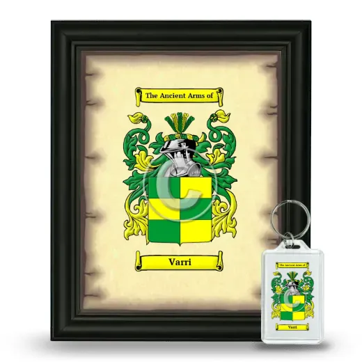 Varri Framed Coat of Arms and Keychain - Black