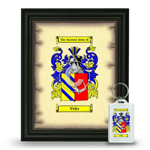Veits Framed Coat of Arms and Keychain - Black