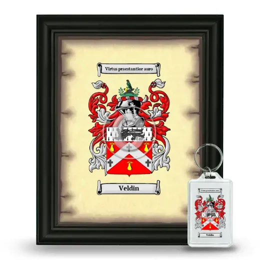 Veldin Framed Coat of Arms and Keychain - Black