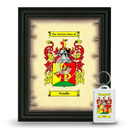 Vendle Framed Coat of Arms and Keychain - Black