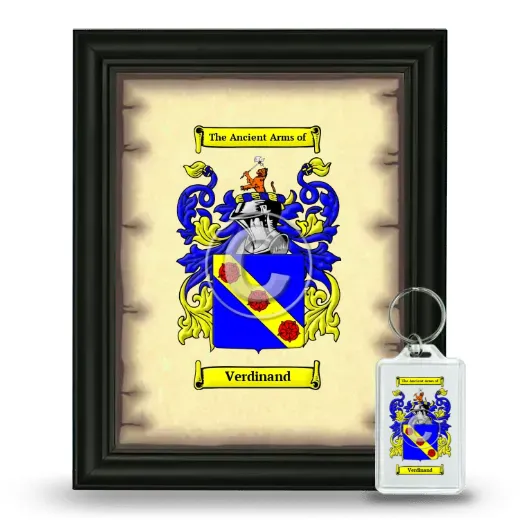 Verdinand Framed Coat of Arms and Keychain - Black