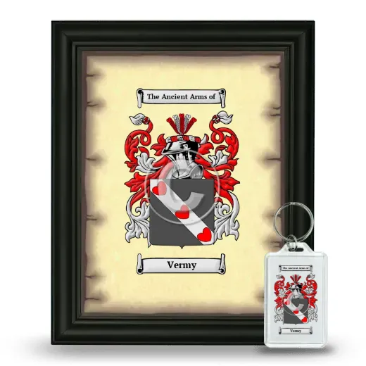 Vermy Framed Coat of Arms and Keychain - Black