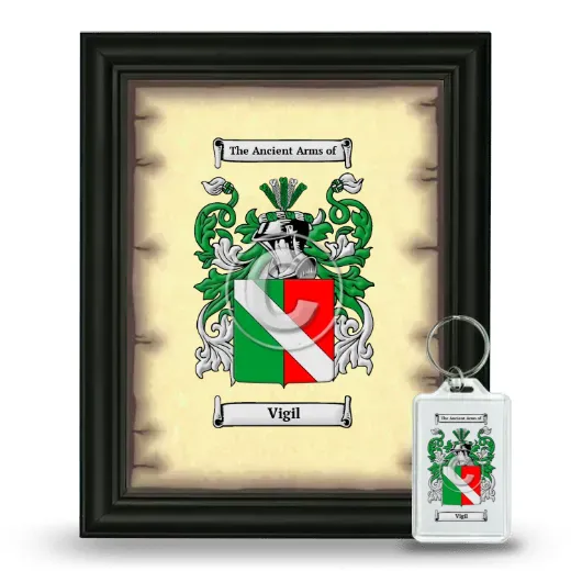 Vigil Framed Coat of Arms and Keychain - Black