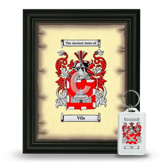 Vila Framed Coat of Arms and Keychain - Black