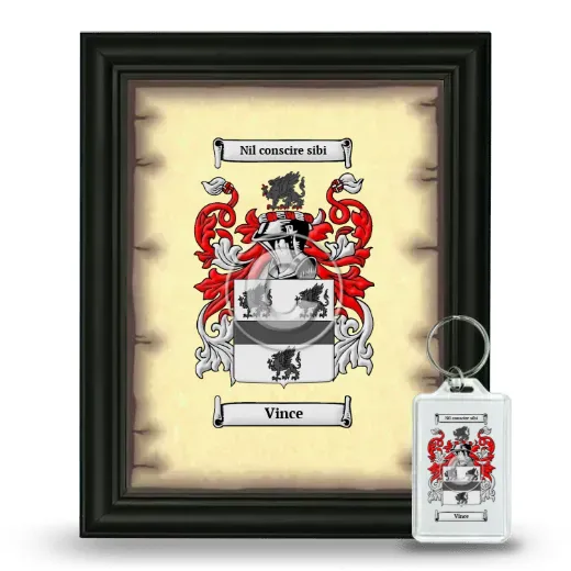 Vince Framed Coat of Arms and Keychain - Black