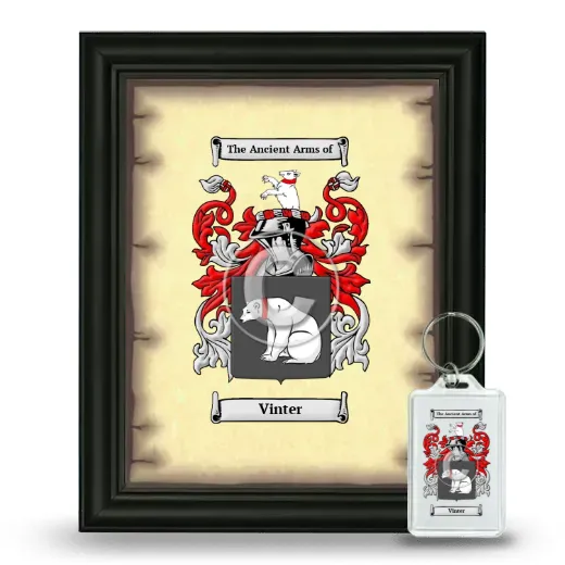 Vinter Framed Coat of Arms and Keychain - Black