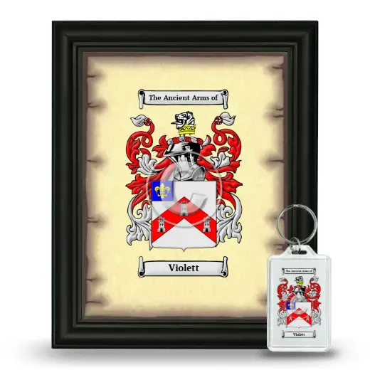 Violett Framed Coat of Arms and Keychain - Black