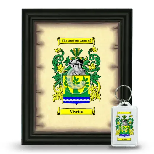 Viveiro Framed Coat of Arms and Keychain - Black