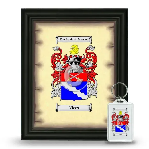 Vlees Framed Coat of Arms and Keychain - Black