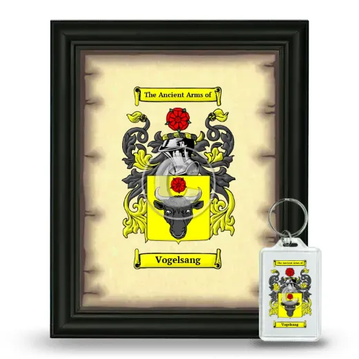 Vogelsang Framed Coat of Arms and Keychain - Black