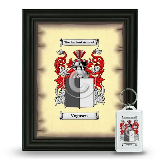 Vognsen Framed Coat of Arms and Keychain - Black