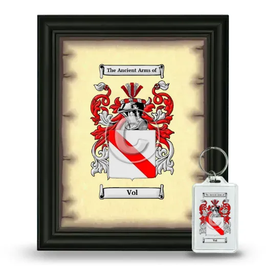 Vol Framed Coat of Arms and Keychain - Black