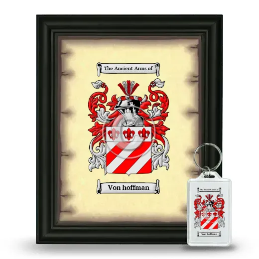 Von hoffman Framed Coat of Arms and Keychain - Black