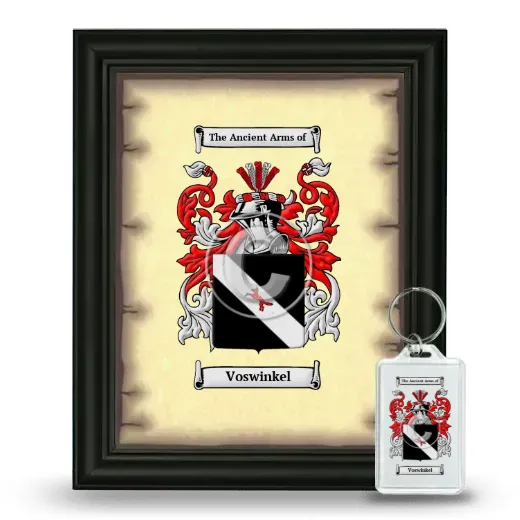 Voswinkel Framed Coat of Arms and Keychain - Black