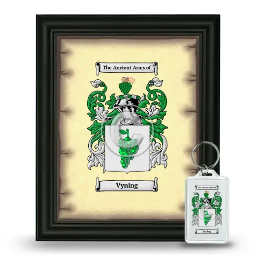 Vyning Framed Coat of Arms and Keychain - Black