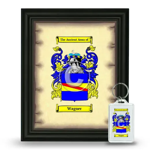 Wagner Framed Coat of Arms and Keychain - Black