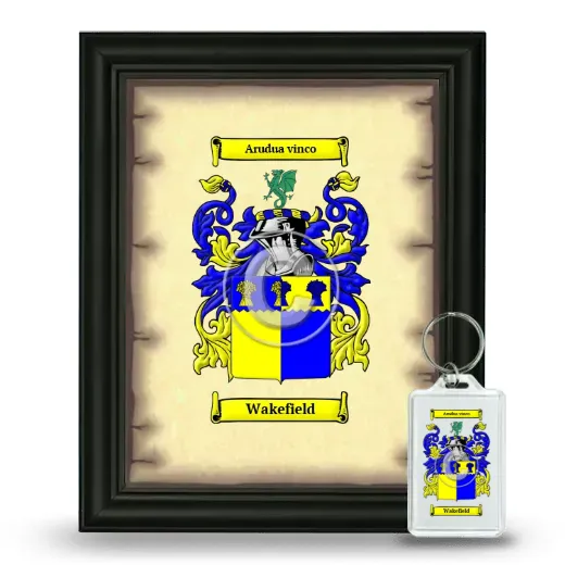Wakefield Framed Coat of Arms and Keychain - Black