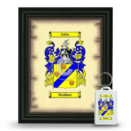 Waldner Framed Coat of Arms and Keychain - Black