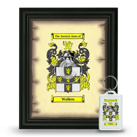 Walken Framed Coat of Arms and Keychain - Black
