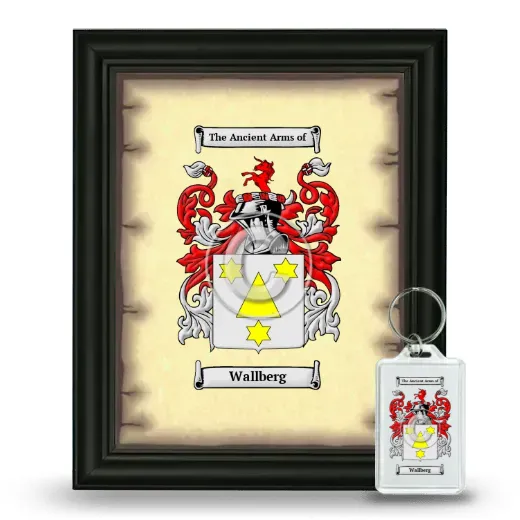 Wallberg Framed Coat of Arms and Keychain - Black