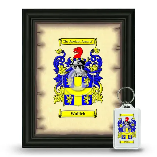 Wallich Framed Coat of Arms and Keychain - Black
