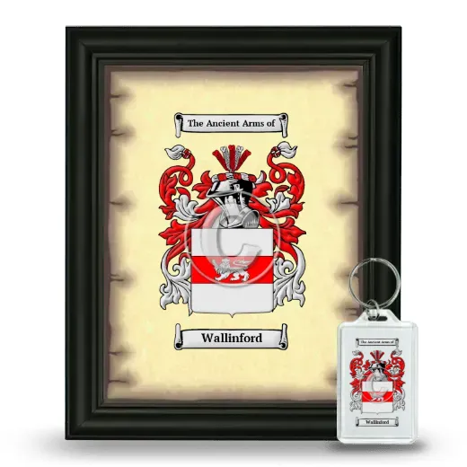 Wallinford Framed Coat of Arms and Keychain - Black