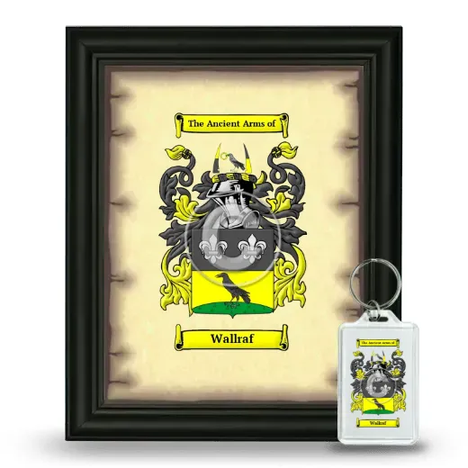 Wallraf Framed Coat of Arms and Keychain - Black
