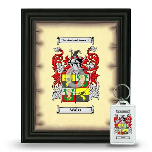 Walss Framed Coat of Arms and Keychain - Black