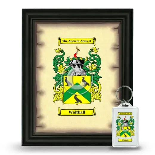 Walthall Framed Coat of Arms and Keychain - Black