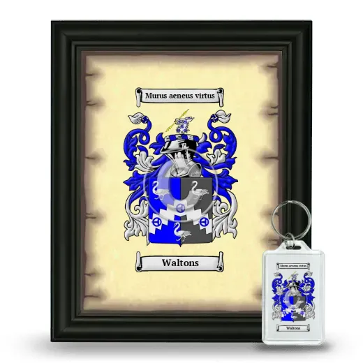 Waltons Framed Coat of Arms and Keychain - Black
