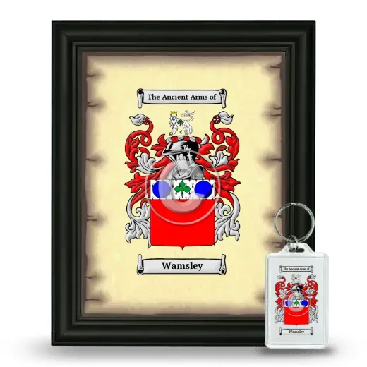 Wamsley Framed Coat of Arms and Keychain - Black