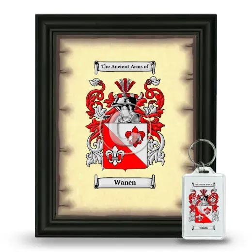 Wanen Framed Coat of Arms and Keychain - Black