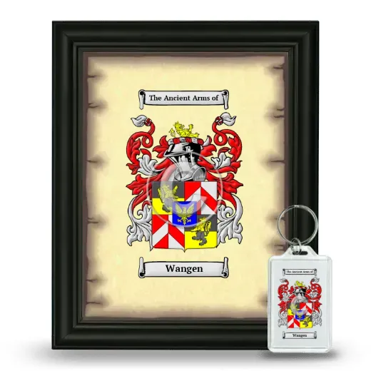 Wangen Framed Coat of Arms and Keychain - Black