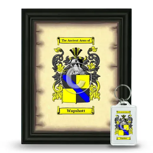 Wapshott Framed Coat of Arms and Keychain - Black