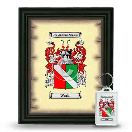 Warin Framed Coat of Arms and Keychain - Black