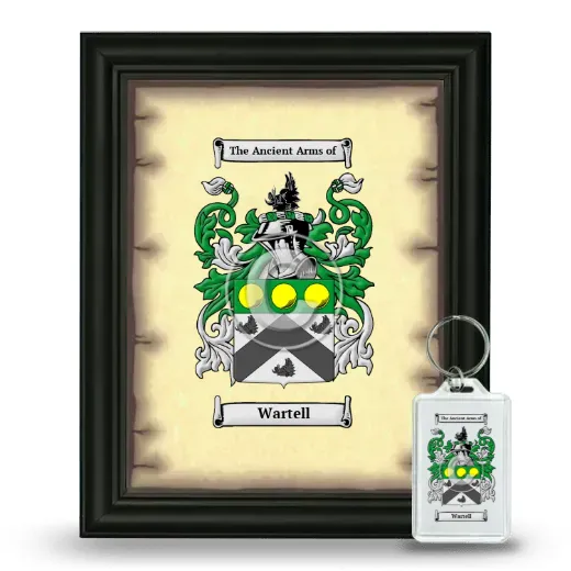 Wartell Framed Coat of Arms and Keychain - Black