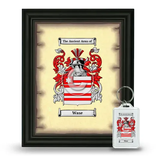 Wase Framed Coat of Arms and Keychain - Black