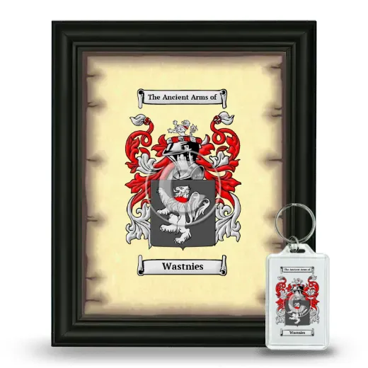 Wastnies Framed Coat of Arms and Keychain - Black