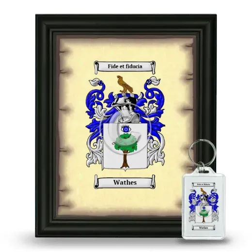 Wathes Framed Coat of Arms and Keychain - Black