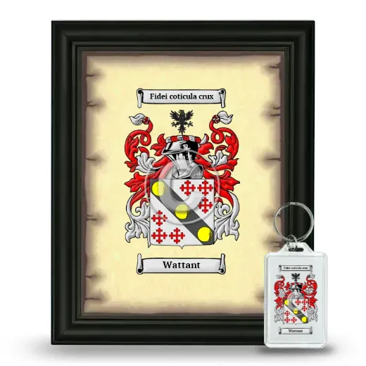 Wattant Framed Coat of Arms and Keychain - Black