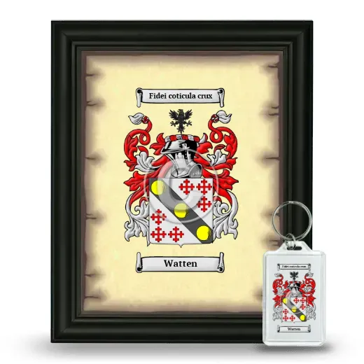 Watten Framed Coat of Arms and Keychain - Black