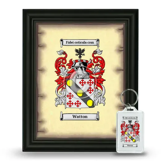 Watton Framed Coat of Arms and Keychain - Black